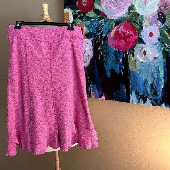 W.D.N.Y Dresses & Skirts - 🌷Y2K🌷W.D.N.Y. Silk Lined Pink Barbiecore Skirt Women's Size 10